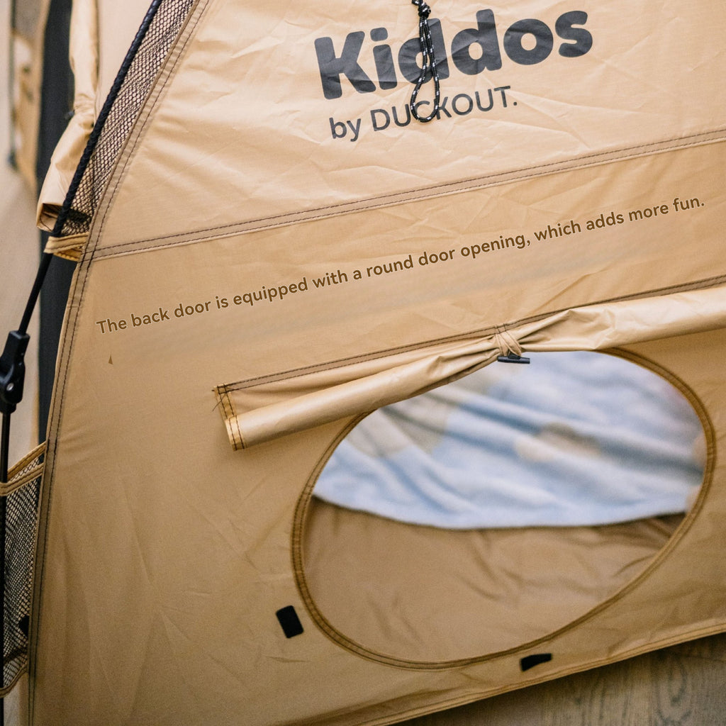 Kids Automatic Instant Pop Up Play Tent, Portable Indoor Outdoor Playhouse with Customizable Name Patch, Round Back Window Breathable Mesh Play Tent for Toddlers Boys Girls Home Camping Gift