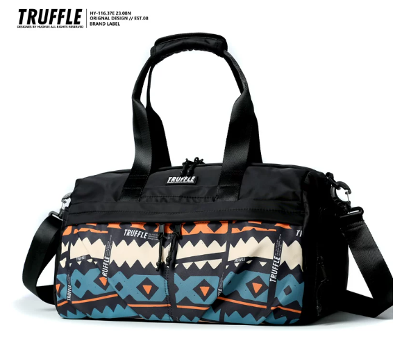 TRUFFLE Original Ethnic-Style Large-Capacity Travel Bag – Suitable for Men & Women (Shoulder/Crossbody/Gym/Short-Trip Handheld)