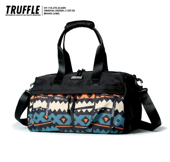 TRUFFLE Original Ethnic-Style Large-Capacity Travel Bag – Suitable for Men & Women (Shoulder/Crossbody/Gym/Short-Trip Handheld)