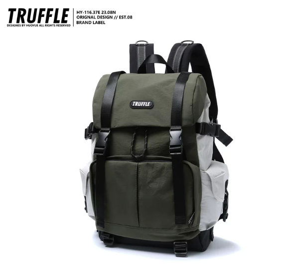 TRUFFLE Waterproof Casual Backpack – Suitable for Female College Students, Junior High Boys, and Outdoor Use; New 2026 Travel Backpack Model
