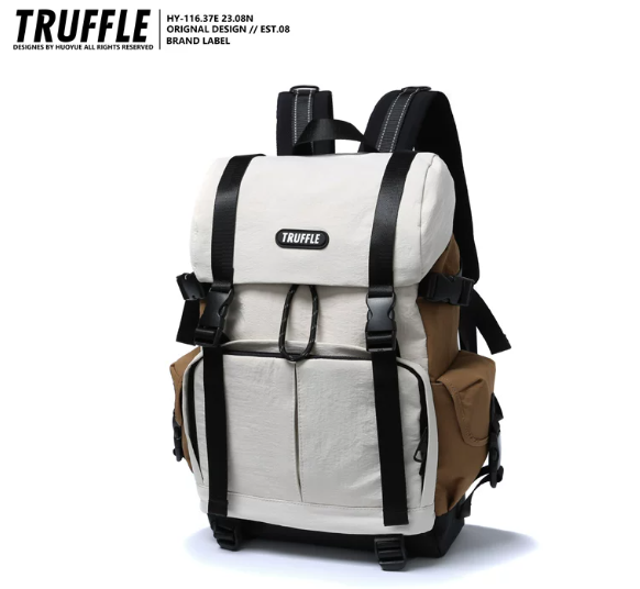 TRUFFLE Waterproof Casual Backpack – Suitable for Female College Students, Junior High Boys, and Outdoor Use; New 2026 Travel Backpack Model