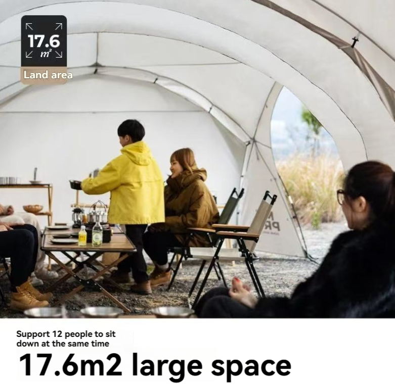 TAWA M1Pro 2nd Generation Enhanced Dome Camping Canopy, 17.6㎡ Extra Large Space Outdoor Shelter Tent, Easy Up Single Person Setup Windproof Sun Shade Tent for Picnic Party Family Camping