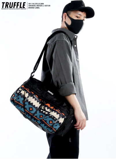 TRUFFLE Original Ethnic-Style Large-Capacity Travel Bag – Suitable for Men & Women (Shoulder/Crossbody/Gym/Short-Trip Handheld)
