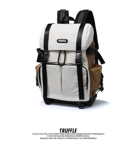 TRUFFLE Waterproof Casual Backpack – Suitable for Female College Students, Junior High Boys, and Outdoor Use; New 2026 Travel Backpack Model