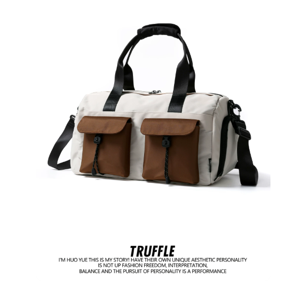 TRUFFLE Large-Capacity Travel/Handheld Bag – Unisex Shoulder & Crossbody Bag; Suitable for Sports, Gym, Short Trips, and Commuting