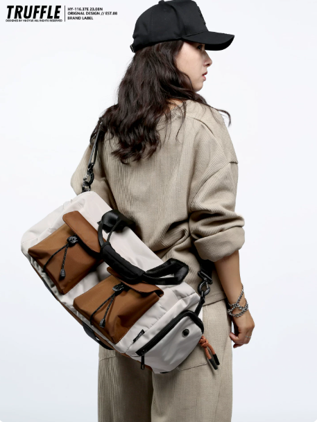 TRUFFLE Large-Capacity Travel/Handheld Bag – Unisex Shoulder & Crossbody Bag; Suitable for Sports, Gym, Short Trips, and Commuting