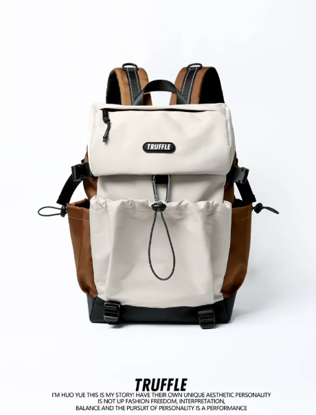 TRUFFLE Trendy High-Capacity Travel Backpack – Suitable for Junior High & High School Students (Unisex), Hiking, and Laptop Carrying